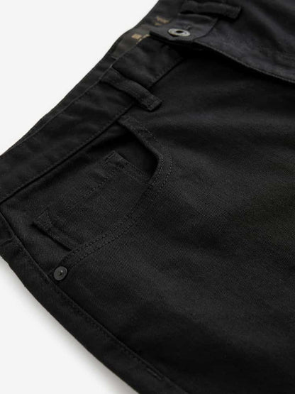 Black Solid Slim Fit Classic Stretch Jeans