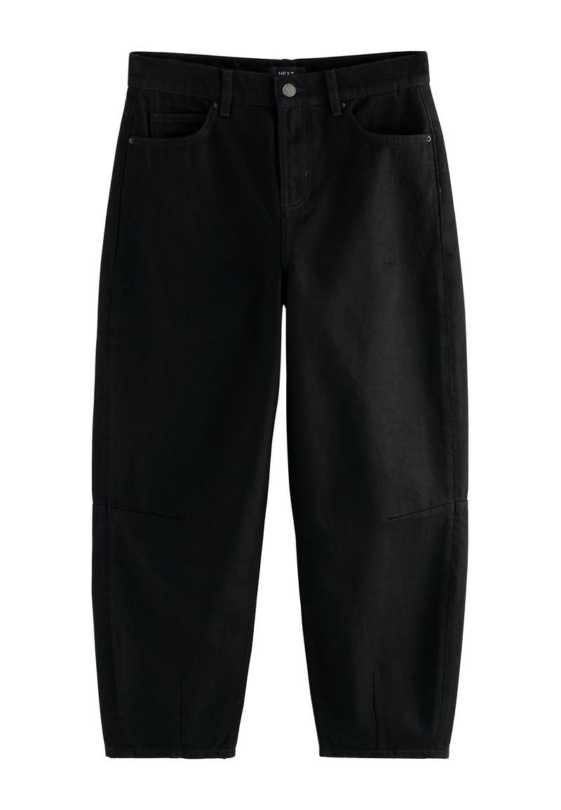 Next Mid Rise Barrel Leg Jean Black