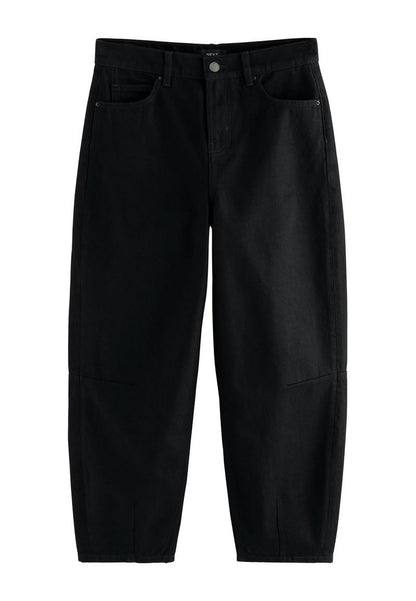 Next Mid Rise Barrel Leg Jean Black