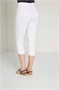 White Cropped Stretch Trouser