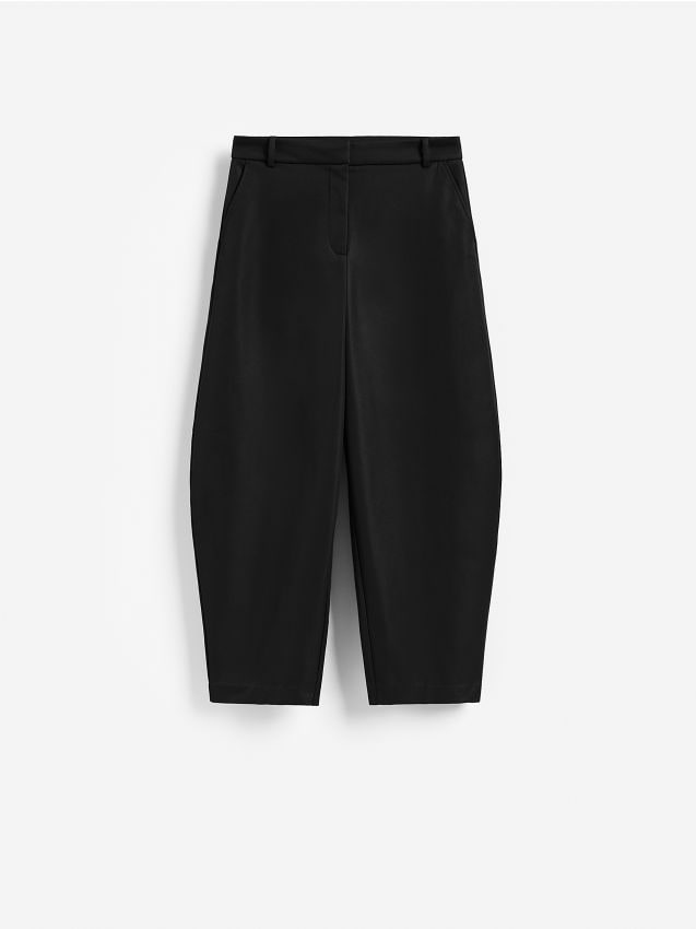 Reserved Black Barrel Leg Trouser