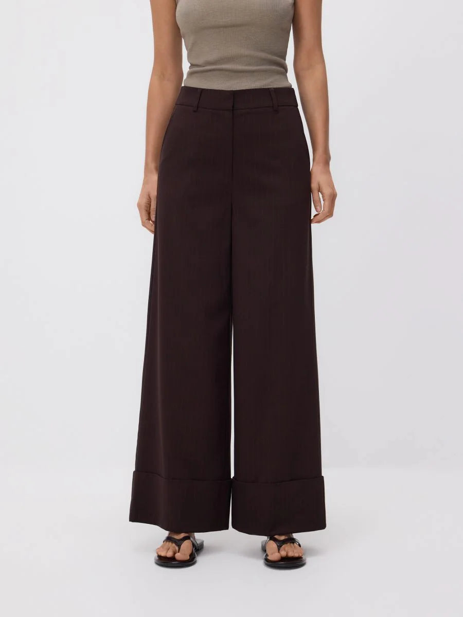 Reserved Loose Pants - Dark Brown