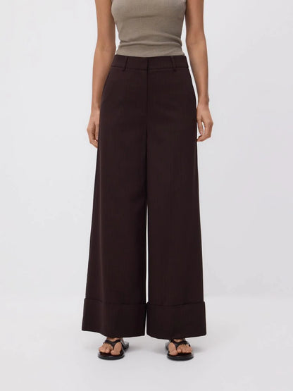 Reserved Loose Pants - Dark Brown