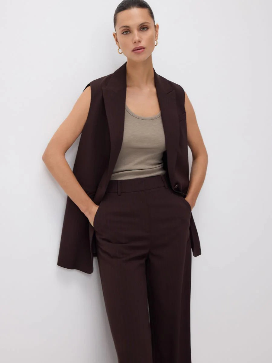 Reserved Loose Pants - Dark Brown
