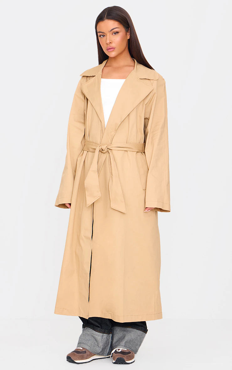 Camel Structured Trench Coat