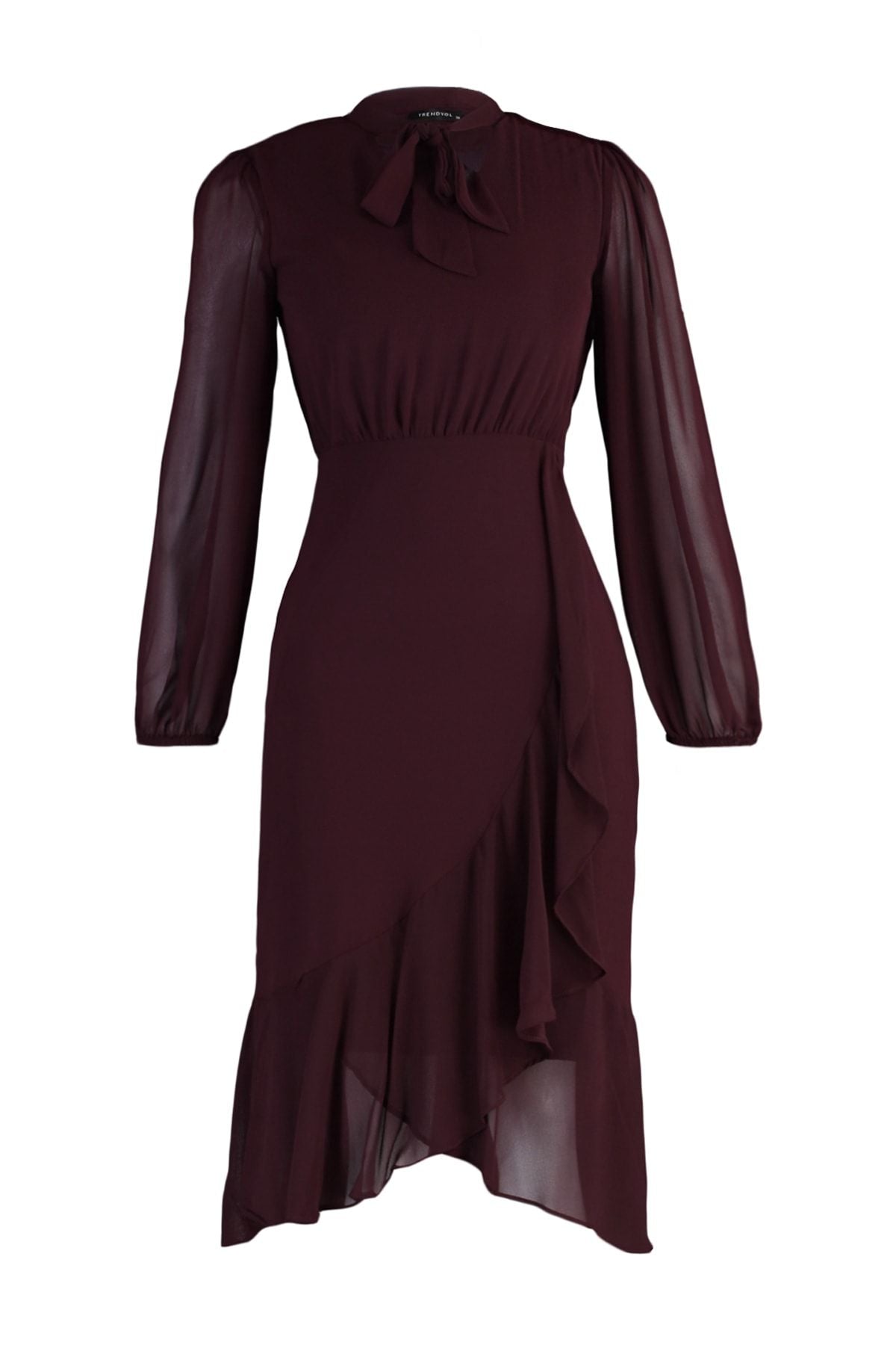 Plum Wrap Over Dress