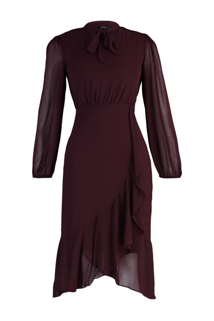 Plum Wrap Over Dress