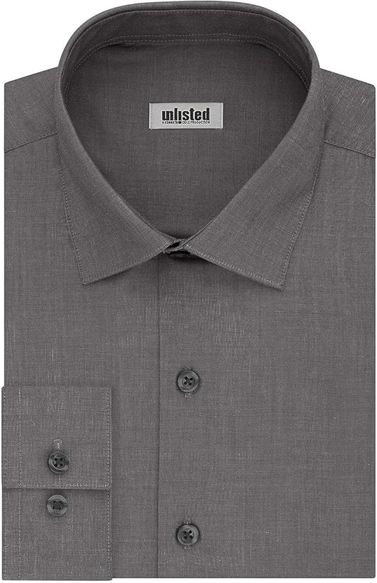 Slim Fit Men's Dress Shirt Solid, Graphite