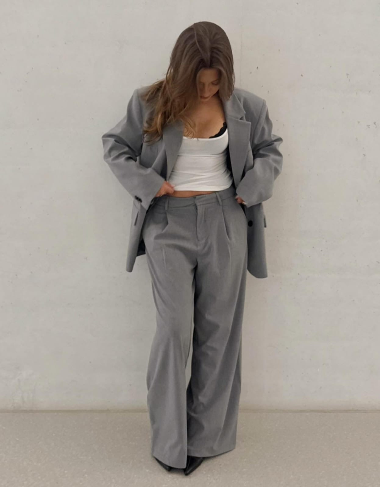 Volume Tailored Wide Leg Trouser