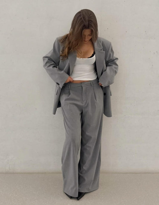 Volume Tailored Wide Leg Trouser
