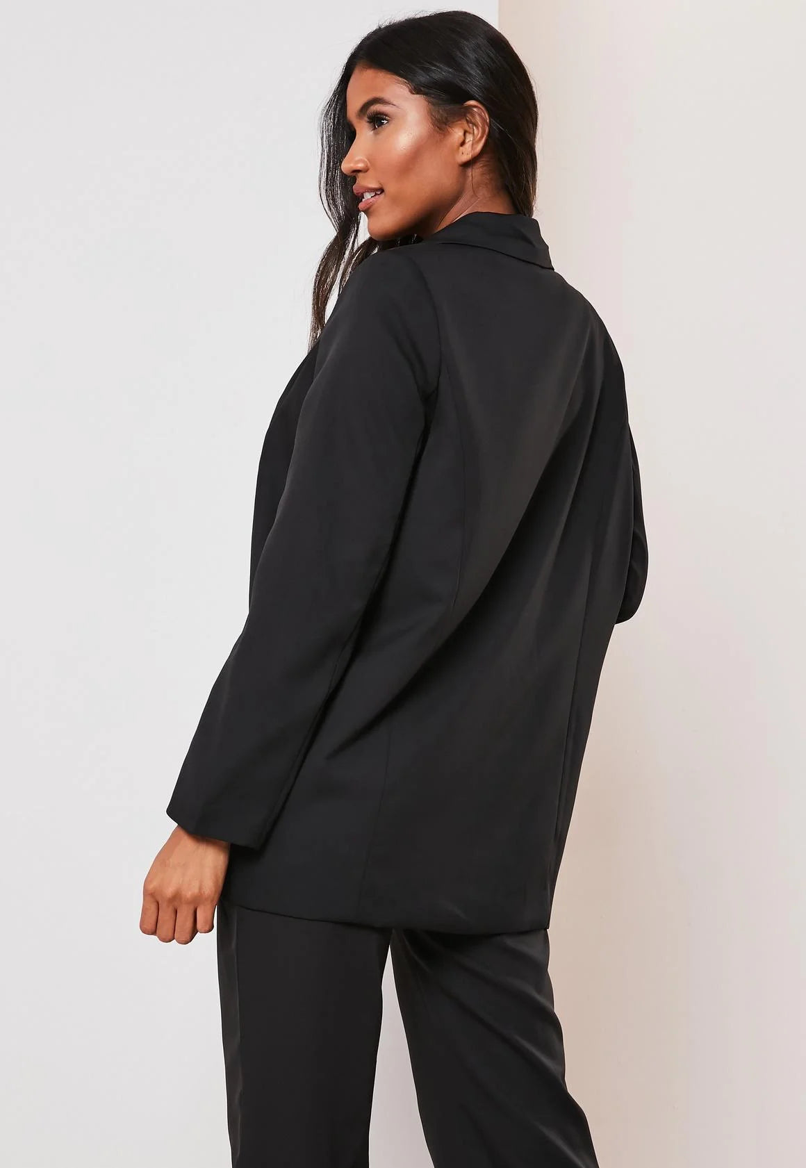 Double Breasted Oversized Blazer Black