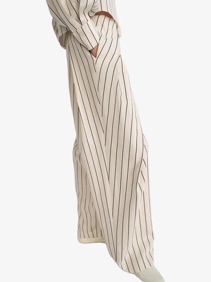 Striped Pleated Pants