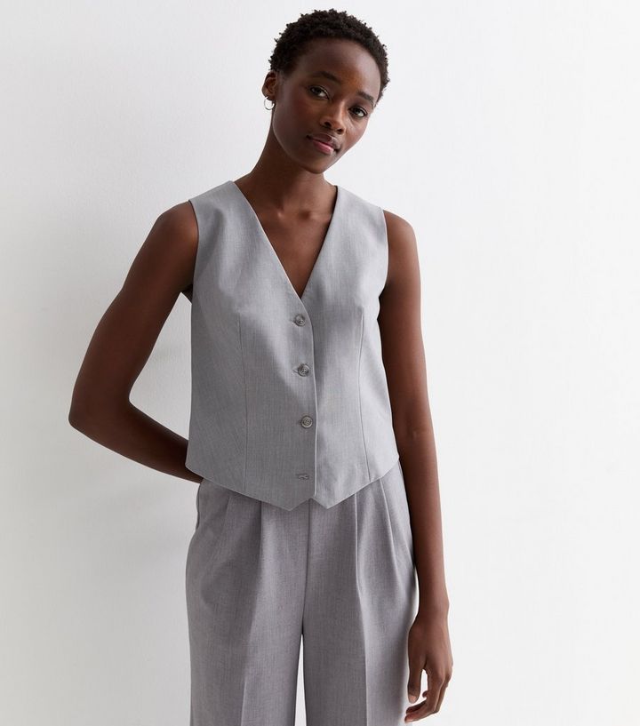 Grey Waistcoat and Trouser Set