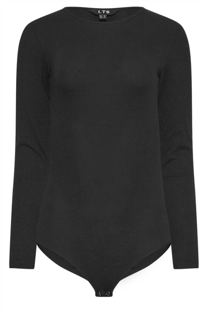 Tall 2 Pack Black & White Long Sleeve Ribbed Bodysuit