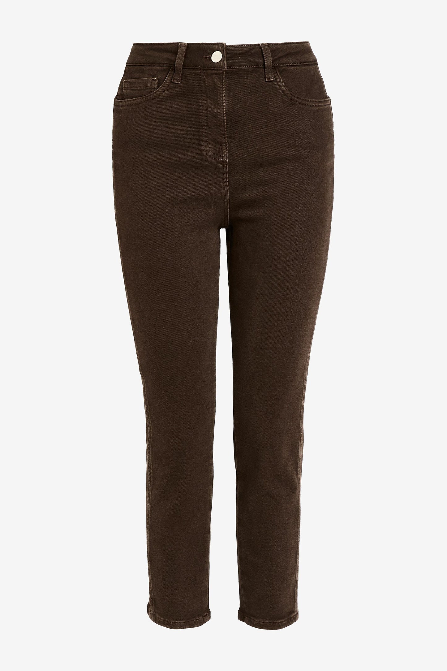 Chocolate Crop Slim High Rise Jeans