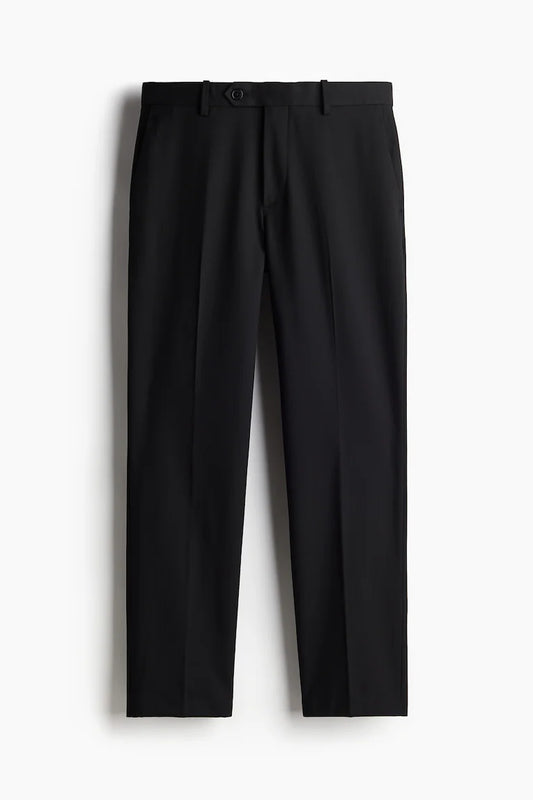 Men's Black Regular Fit Pants