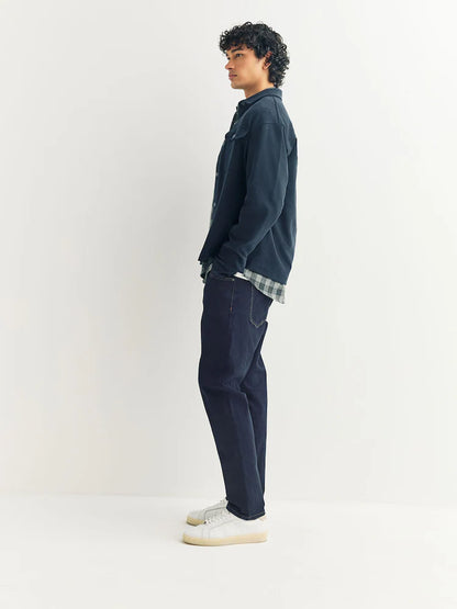 Blue Indigo Rinse Slim Fit Straight Fit Classic Stretch Jeans