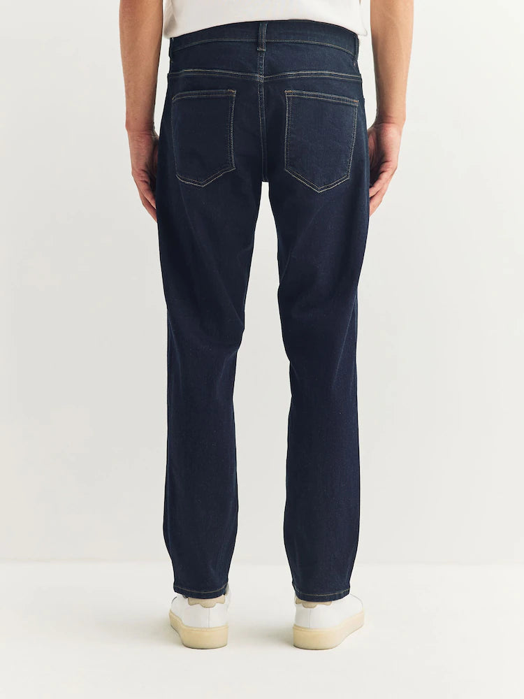 Blue Indigo Rinse Slim Fit Straight Fit Classic Stretch Jeans