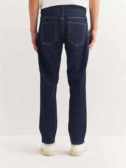 Blue Indigo Rinse Slim Fit Straight Fit Classic Stretch Jeans