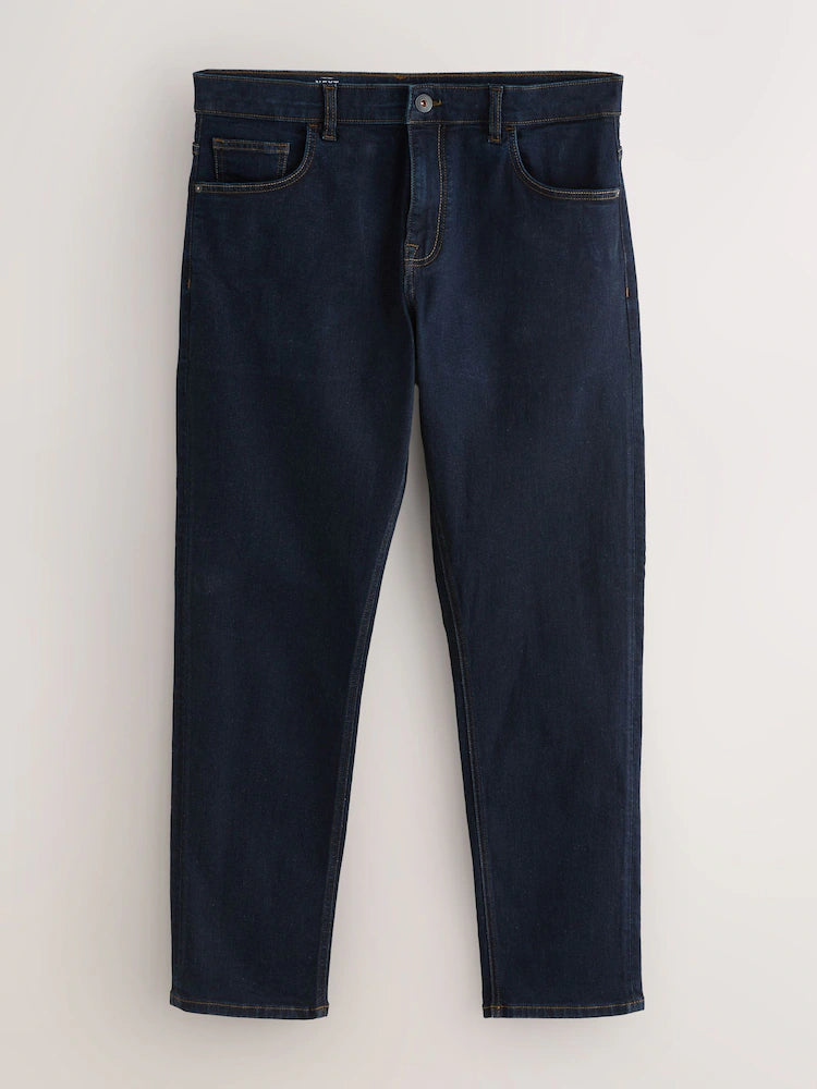 Blue Indigo Rinse Slim Fit Straight Fit Classic Stretch Jeans
