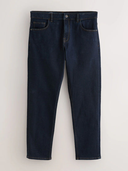 Blue Indigo Rinse Slim Fit Straight Fit Classic Stretch Jeans