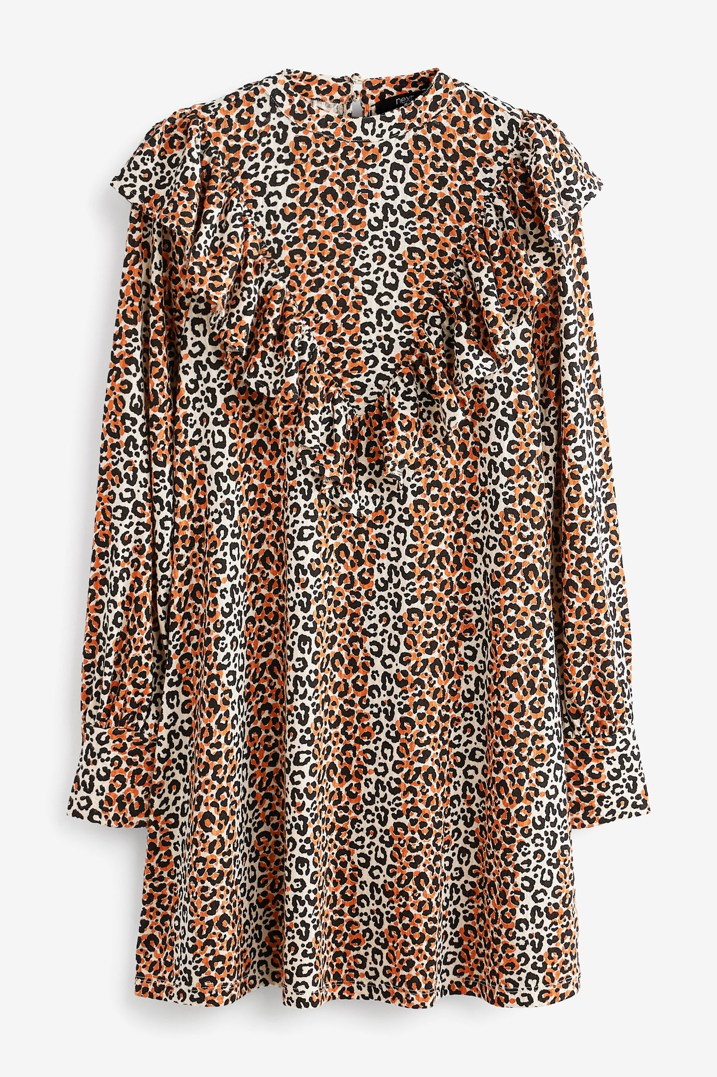 Leopard Print Frill Neck Tunic