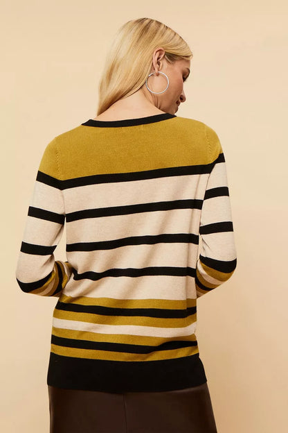 Ochre Striped Flash Jumper