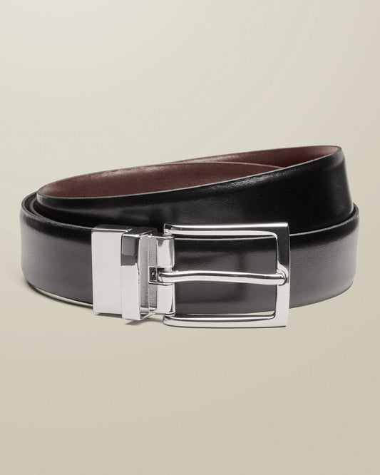 Leather Reversible Belt - Black & Brown