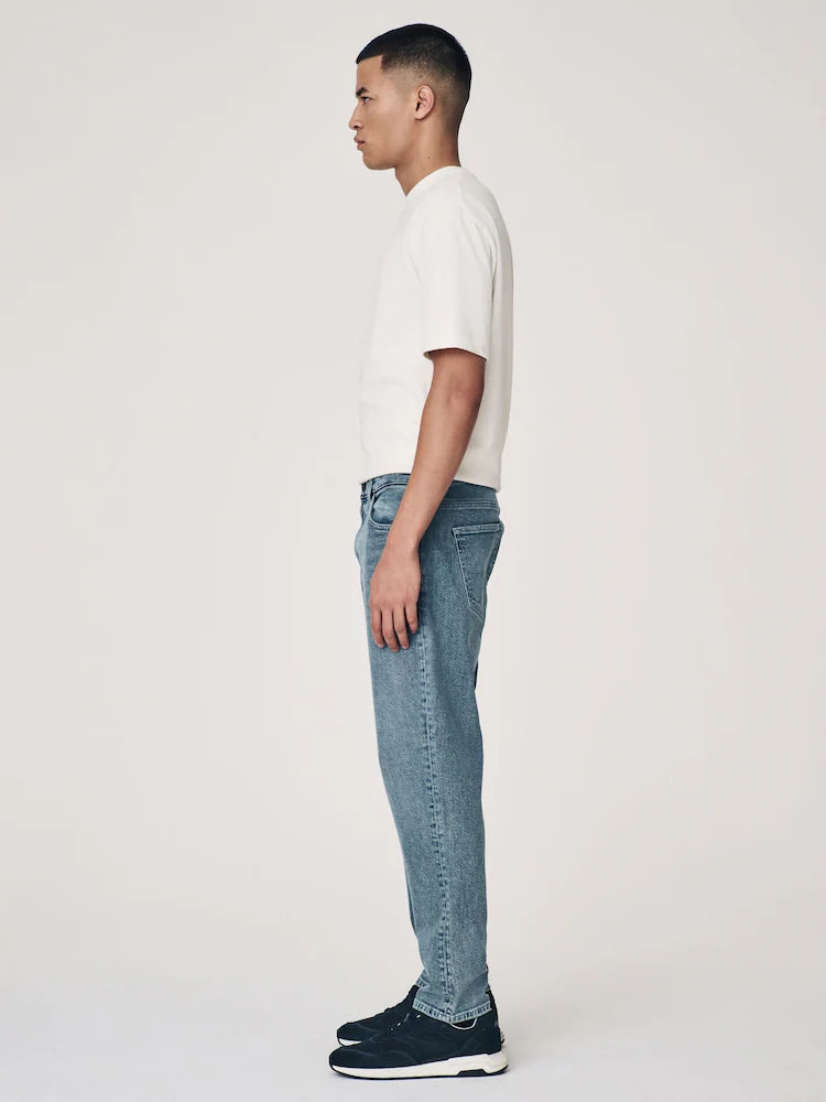 Blue Slate Regular Tapered Fit Vintage Wash Denim Jeans