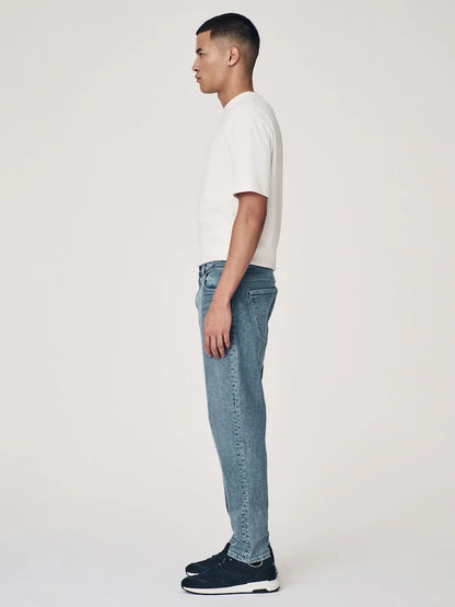 Blue Slate Regular Tapered Fit Vintage Wash Denim Jeans
