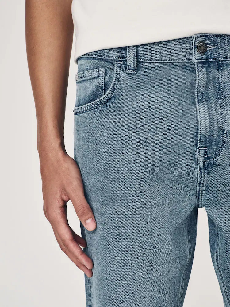Blue Slate Regular Tapered Fit Vintage Wash Denim Jeans