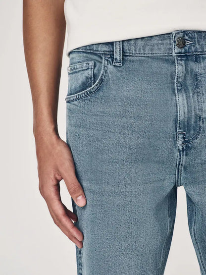 Blue Slate Regular Tapered Fit Vintage Wash Denim Jeans