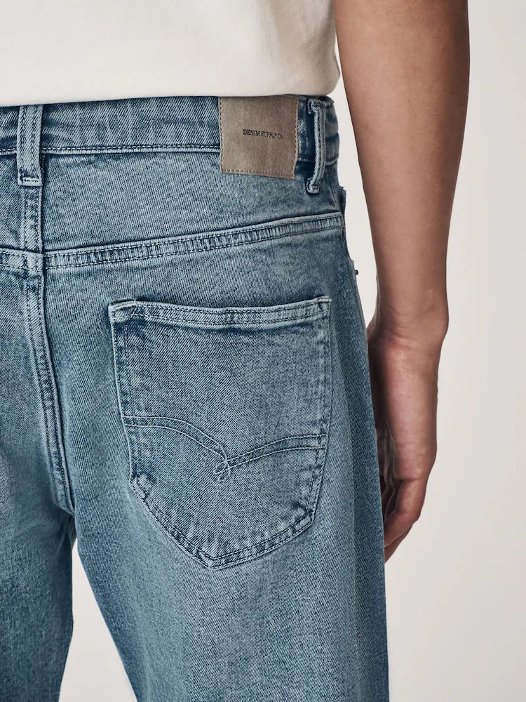 Blue Slate Regular Tapered Fit Vintage Wash Denim Jeans