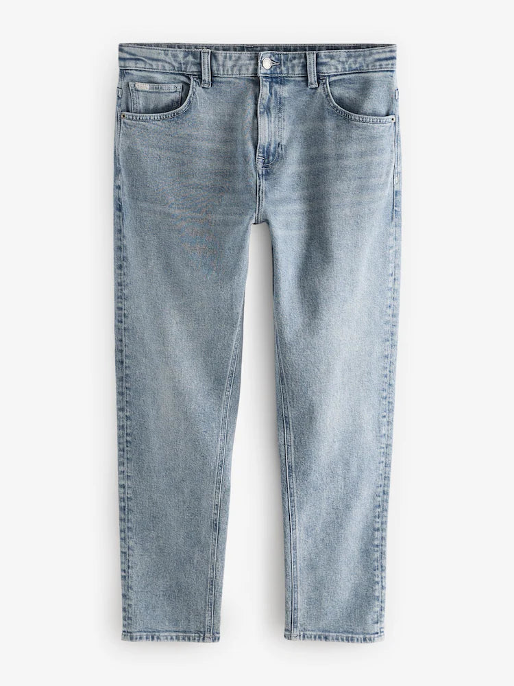 Blue Slate Regular Tapered Fit Vintage Wash Denim Jeans