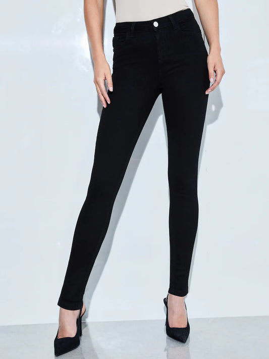 Black Mid Rise Skinny Jeans