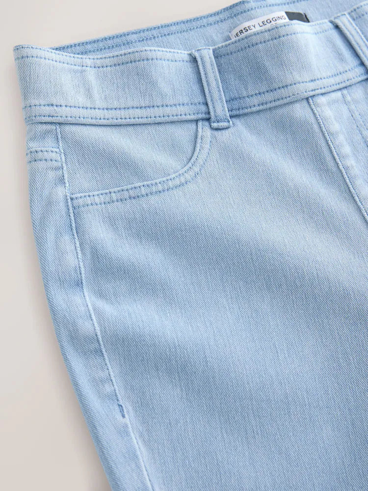 Bleach Blue Jersey Denim Leggings