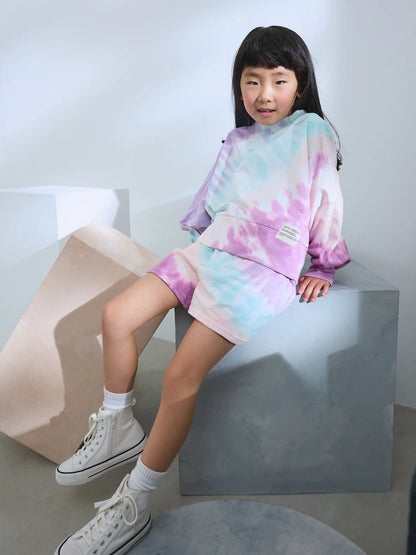 Multi Tie Dye 100% Cotton Jersey Shorts