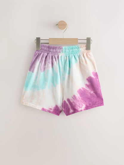 Multi Tie Dye 100% Cotton Jersey Shorts