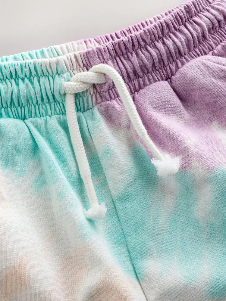 Multi Tie Dye 100% Cotton Jersey Shorts