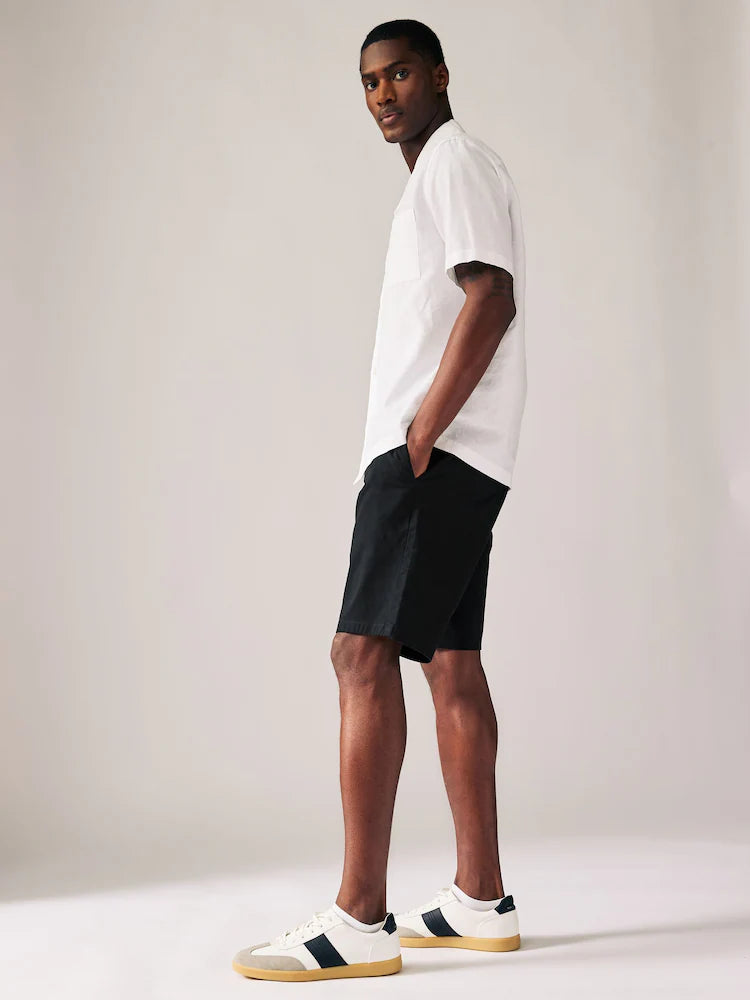 Black / Navy Slim Fit Stretch Chinos Short 2 Pack