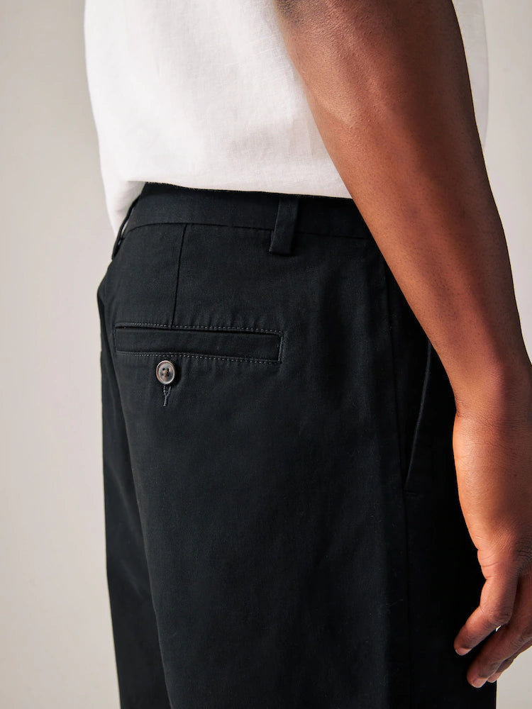 Black / Navy Slim Fit Stretch Chinos Short 2 Pack