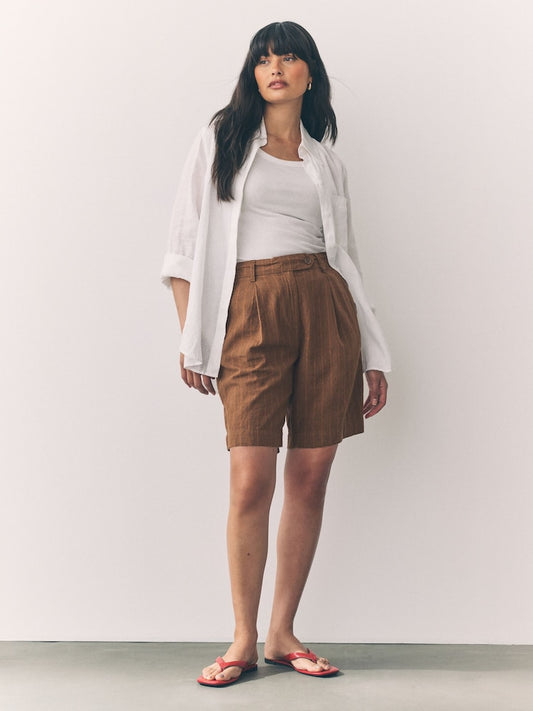 Brown/Orange Stripe Short