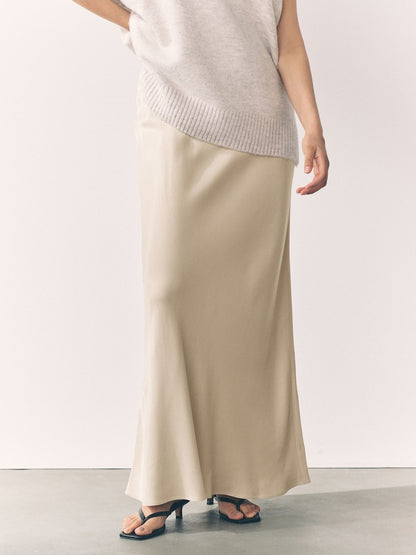 Midi Satin Skirt