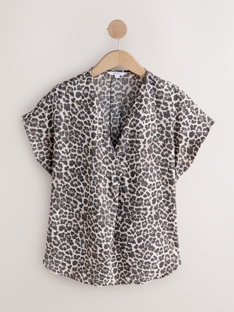 Next Relaxed Fit Animal Print Blouse
