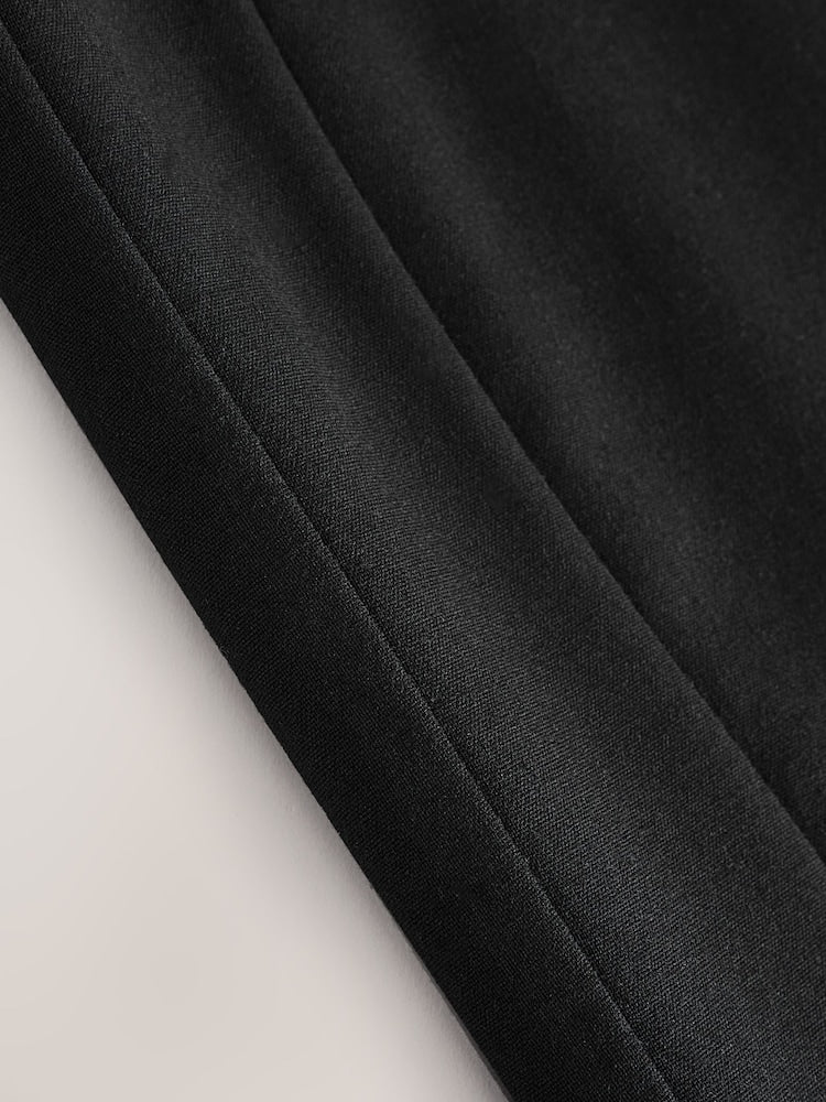 Black Tailored Pencil Skirt
