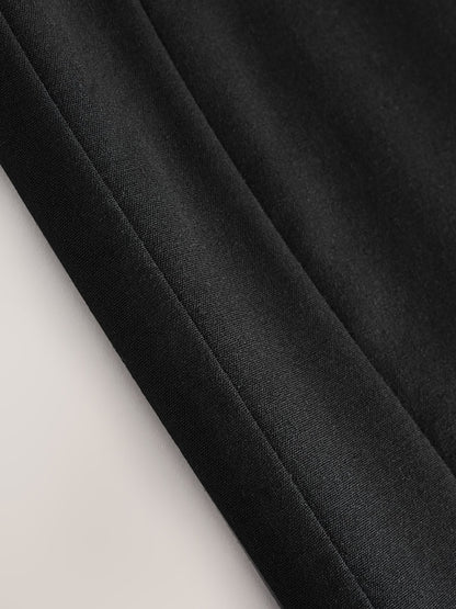 Black Tailored Pencil Skirt