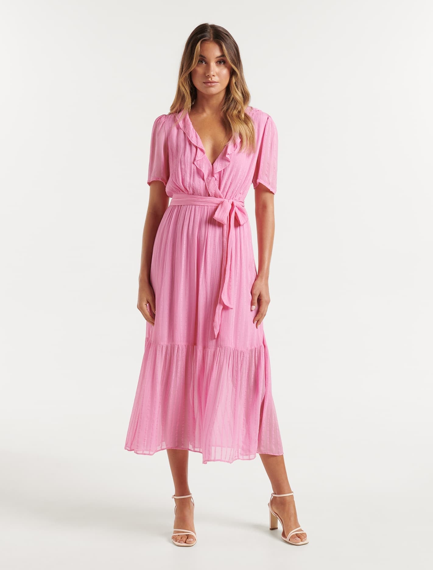 Tobi Ruffle Midi Dress