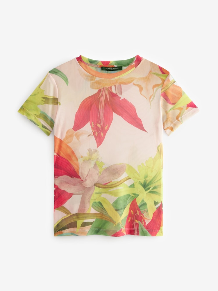 Kew Collection Floral Short Sleeve Print T-Shirt