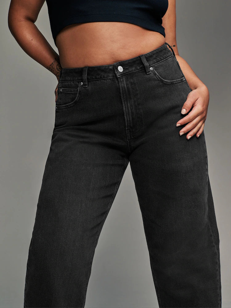 Black Authentic Barrel Hourglass Jeans