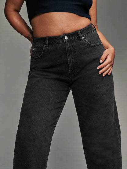 Black Authentic Barrel Hourglass Jeans